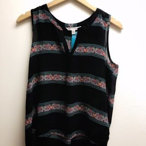 American Eagle XS teal/multi floral print tank